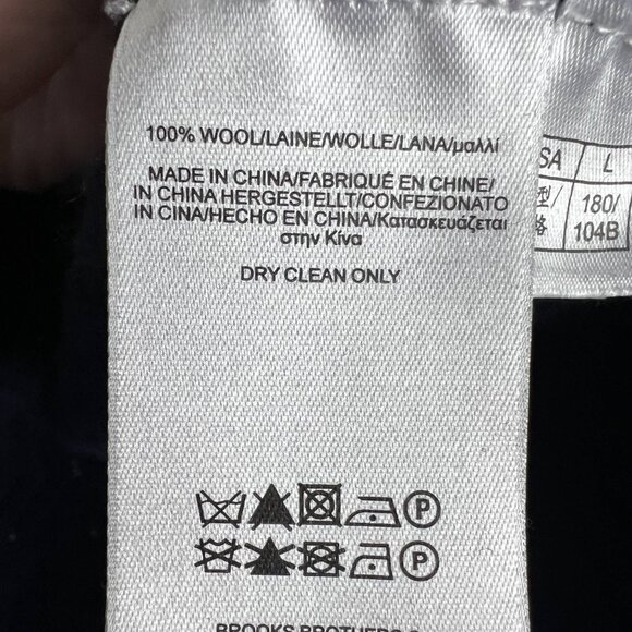 Brooks Brothers virgin wool wide rugby stripe shawl collar cable knit sweater L - Picture 6 of 7